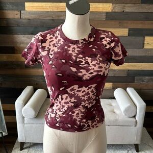 Mahogany Women’s S Tee Rag & Bone Camo Cheetah Print